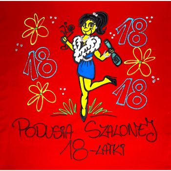 [Db06-18] Poduszka bawełniana Podusia Szalonej 18 latki